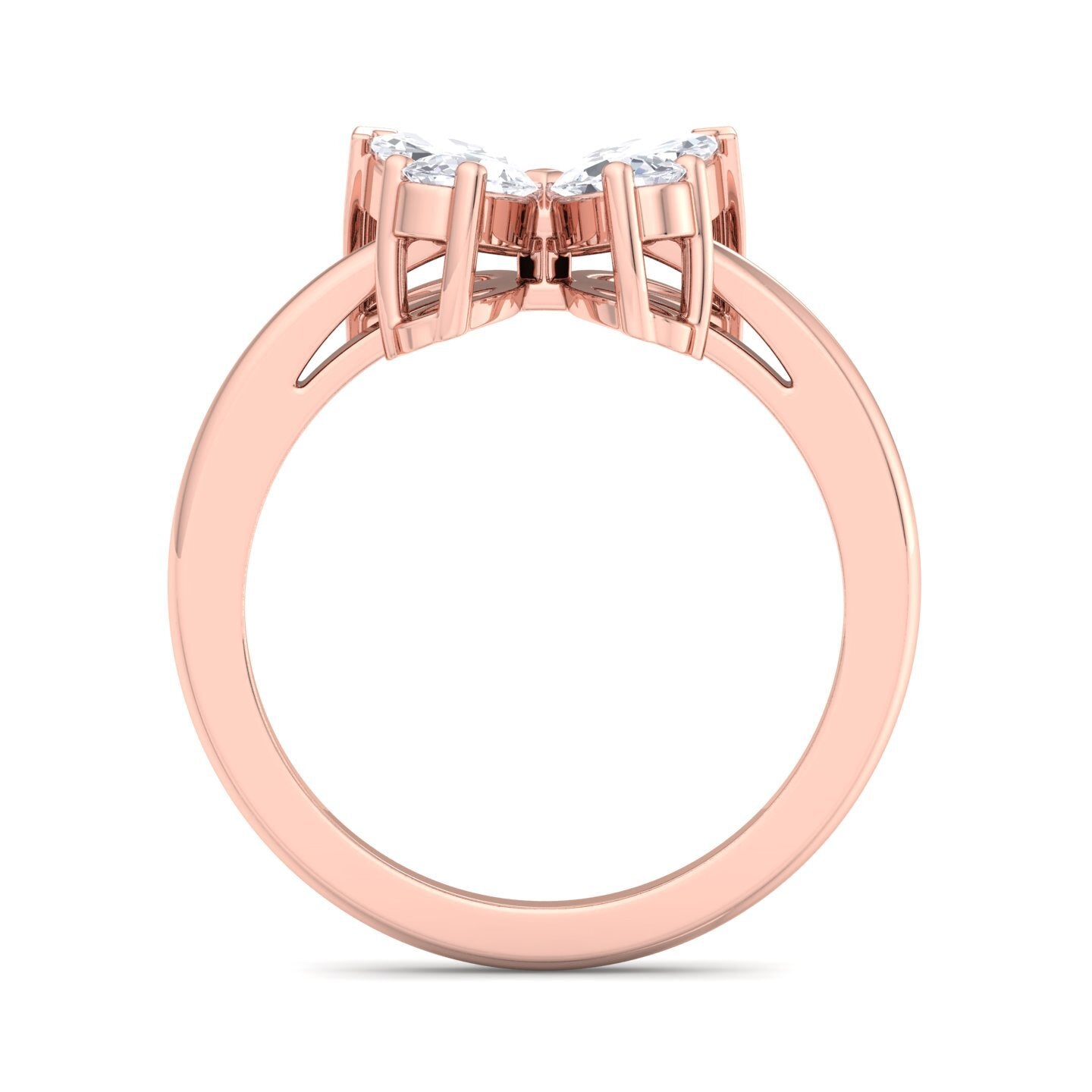 butterfly bloom diamond ring