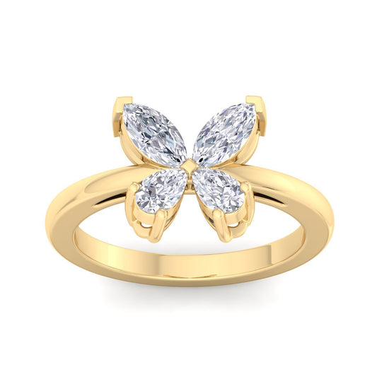 Butterfly Bloom Diamond Ring