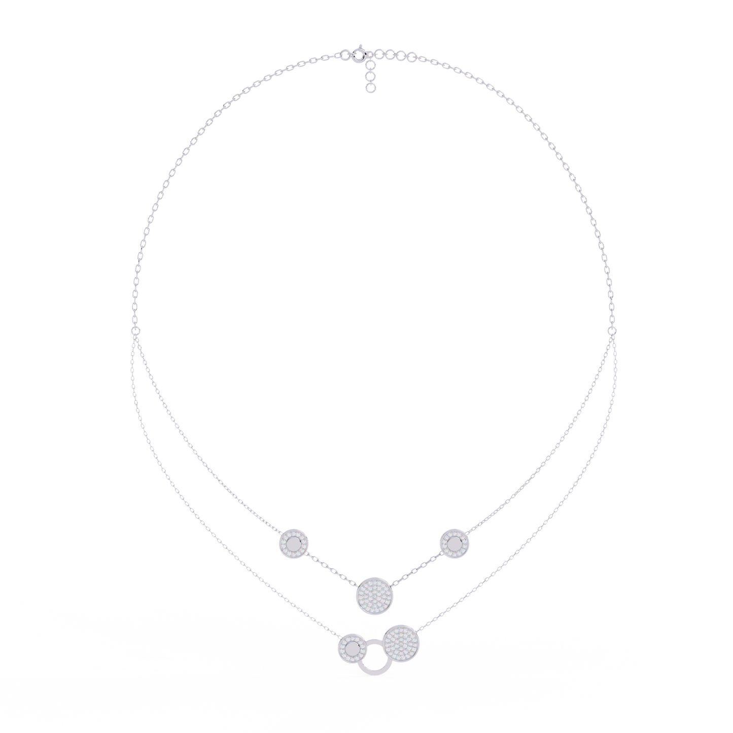 lira round diamond necklace - espira fine gems