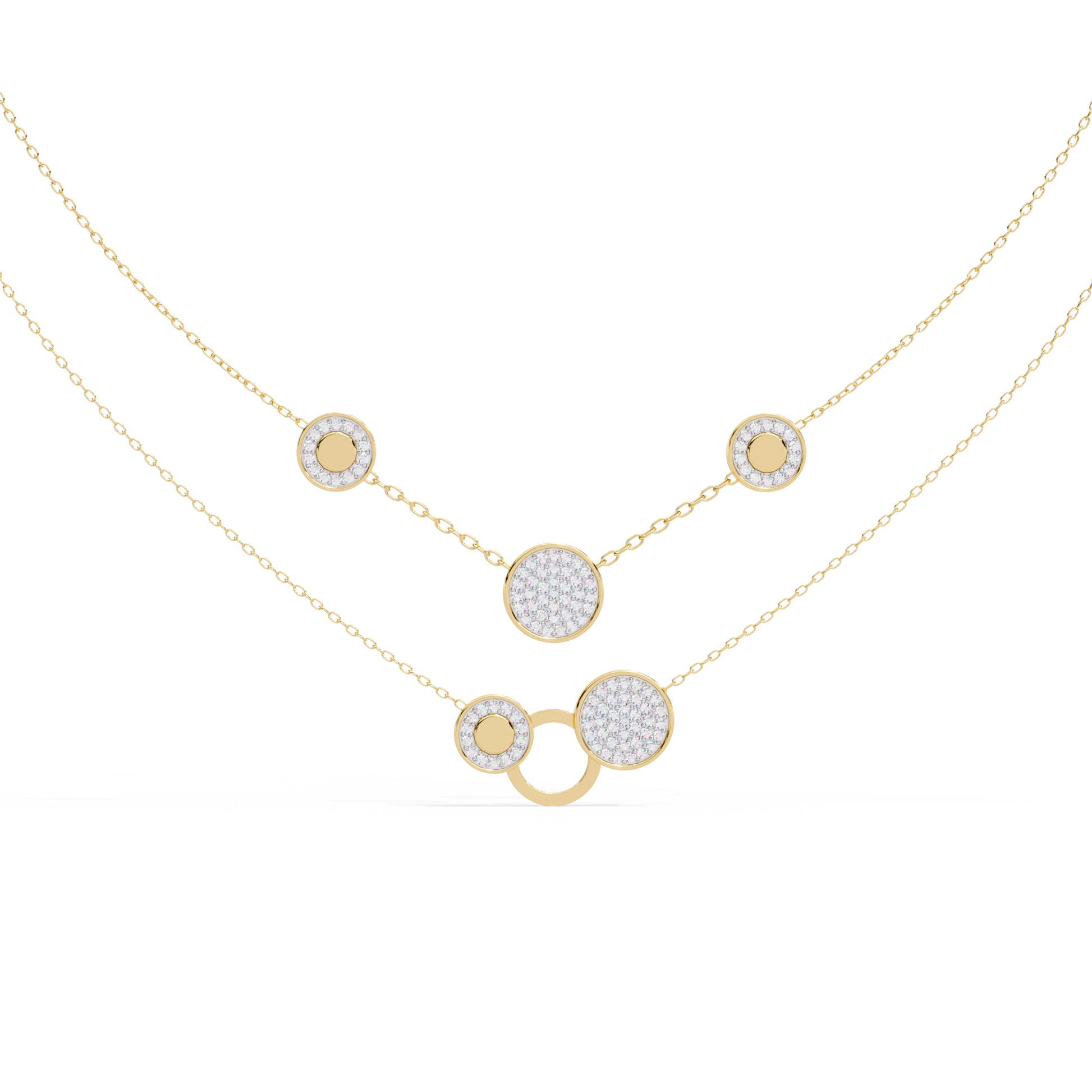 Lira Round Diamond Necklace - Espira Fine Gems