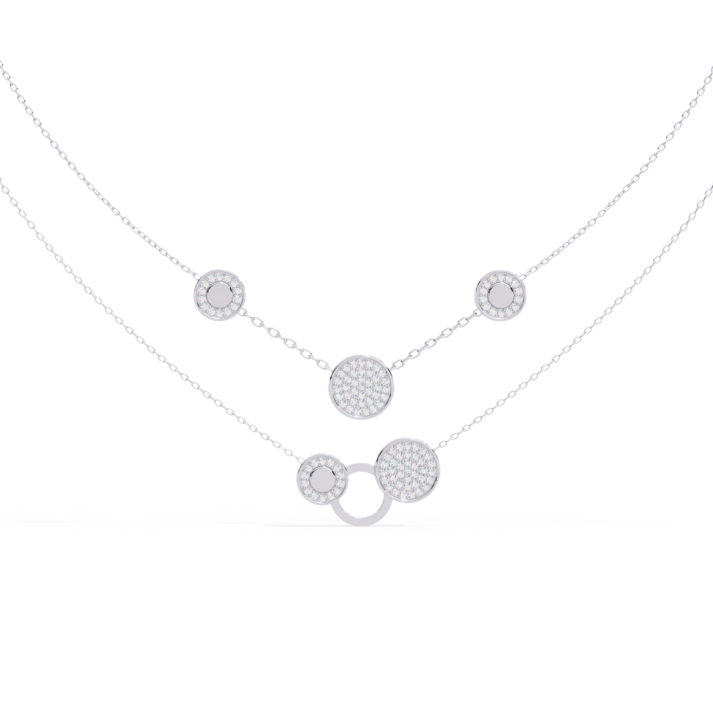 lira round diamond necklace - espira fine gems