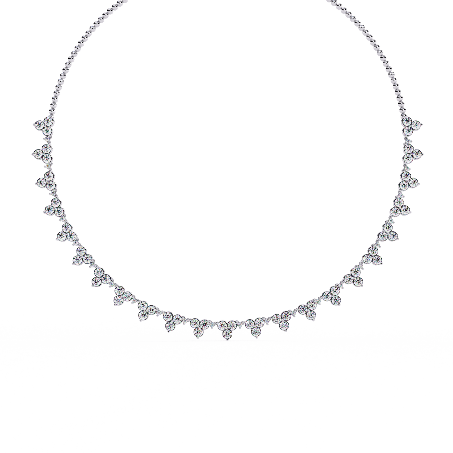 sylva round diamond necklace