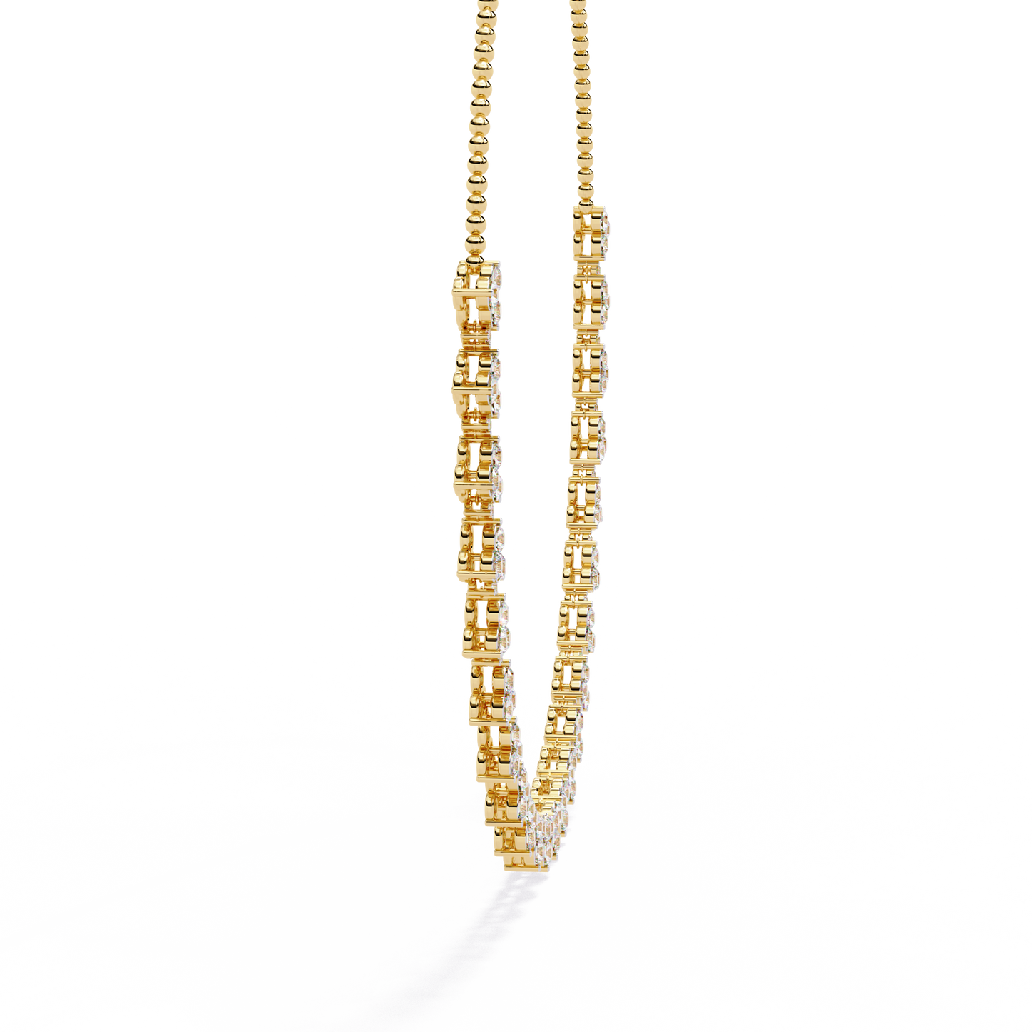 sylva round diamond necklace