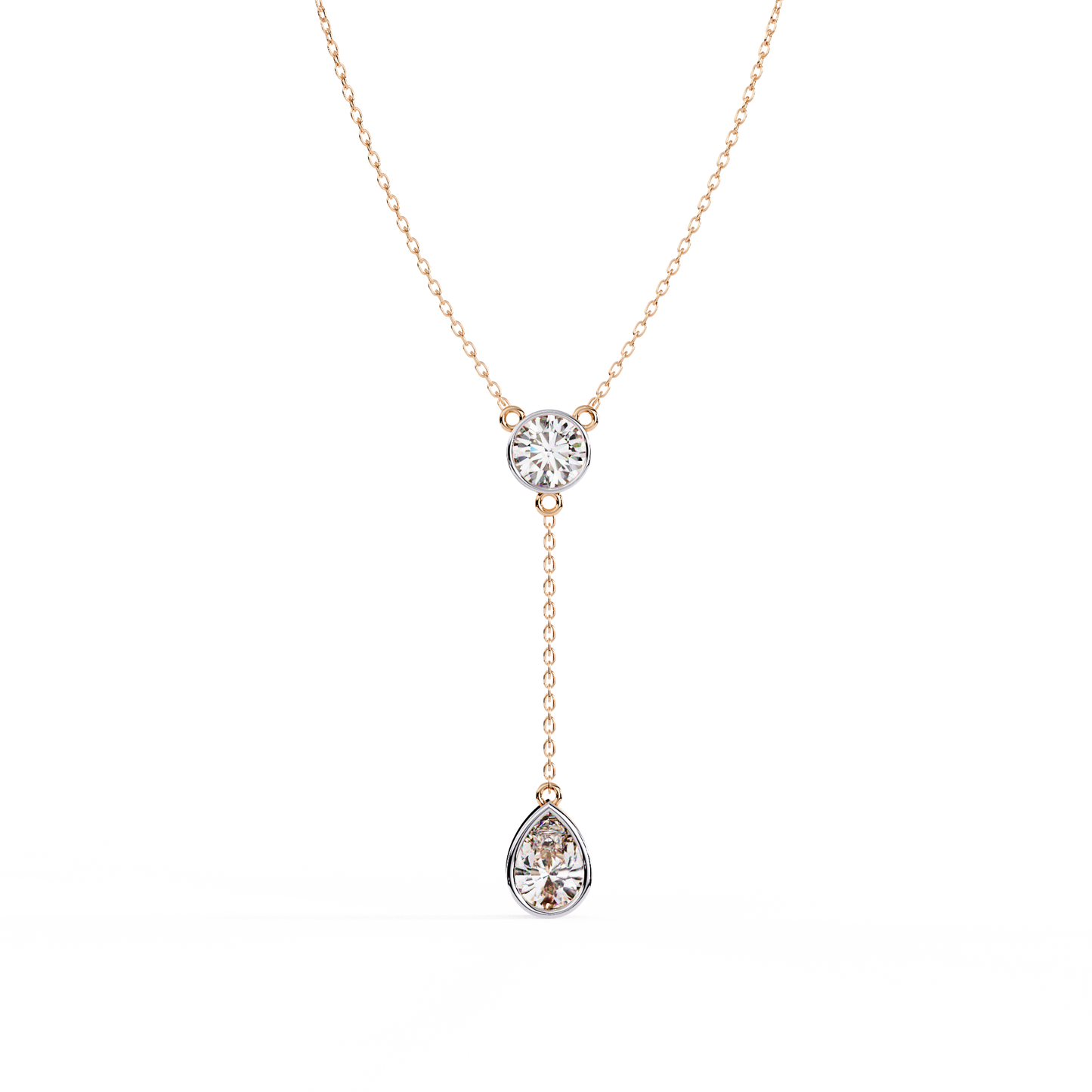 aurora pear diamond necklace - espira fine gems