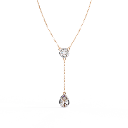 Aurora Pear Diamond Necklace - Espira Fine Gems