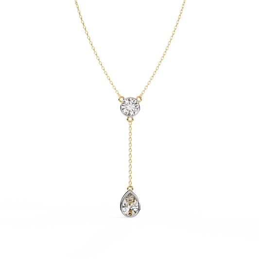 Aurora Pear Diamond Necklace - Espira Fine Gems