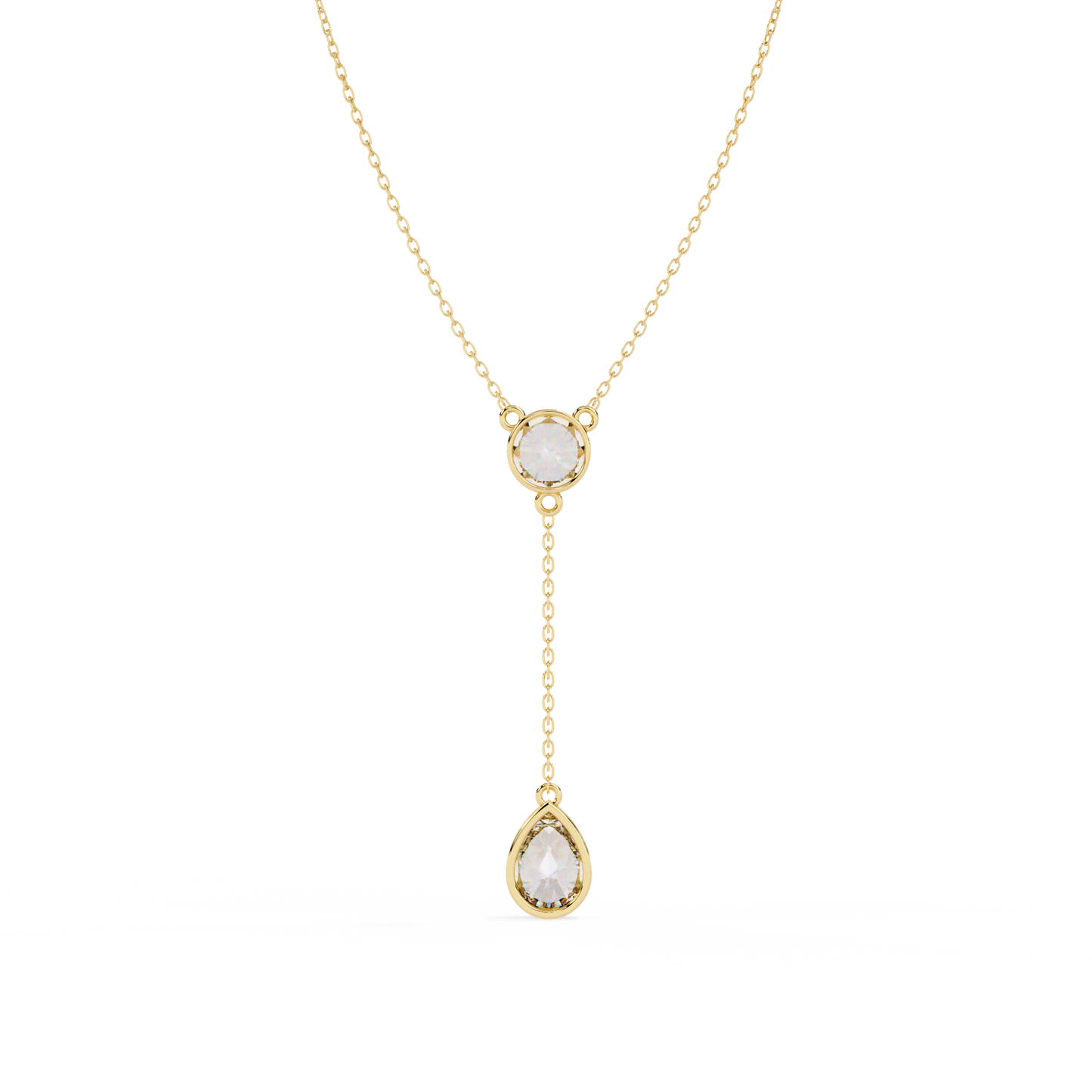 aurora pear diamond necklace - espira fine gems