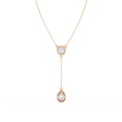 Aurora Pear Diamond Necklace - Espira Fine Gems