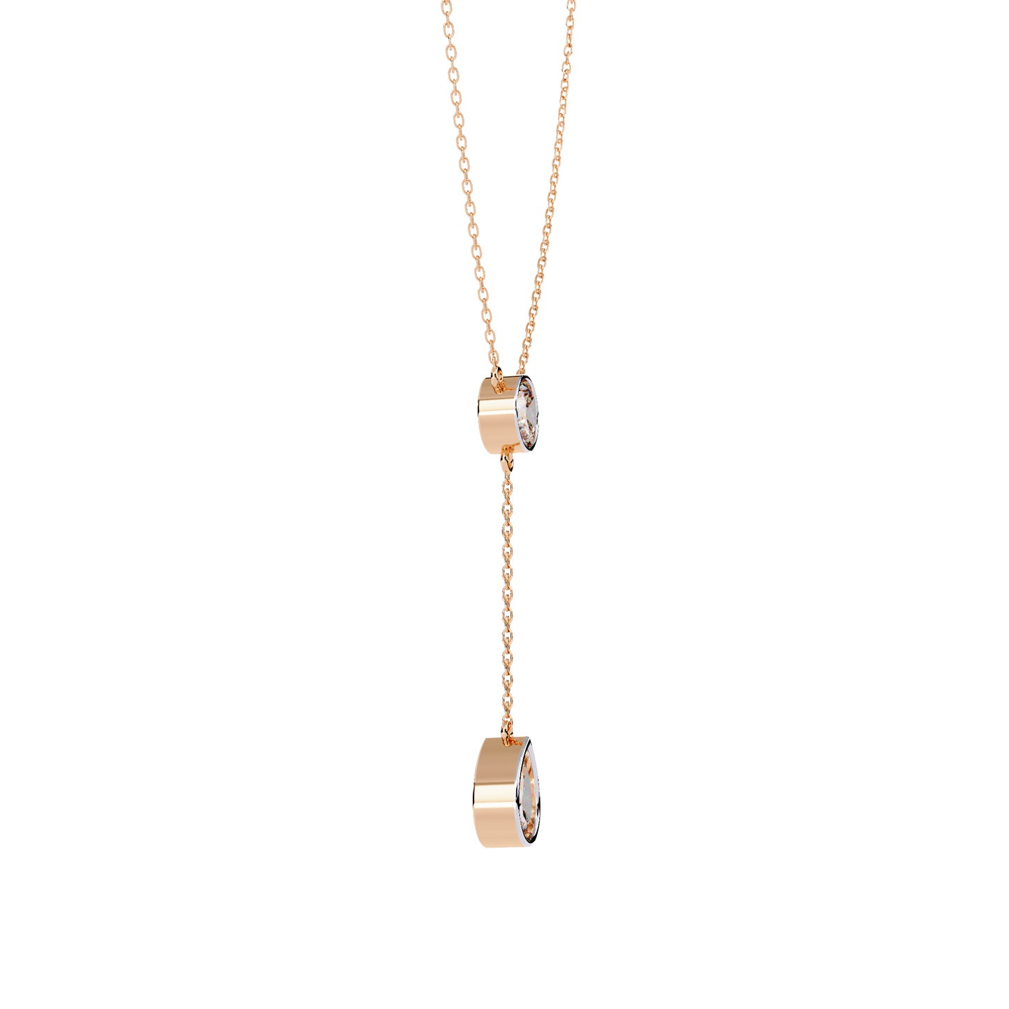 aurora pear diamond necklace - espira fine gems