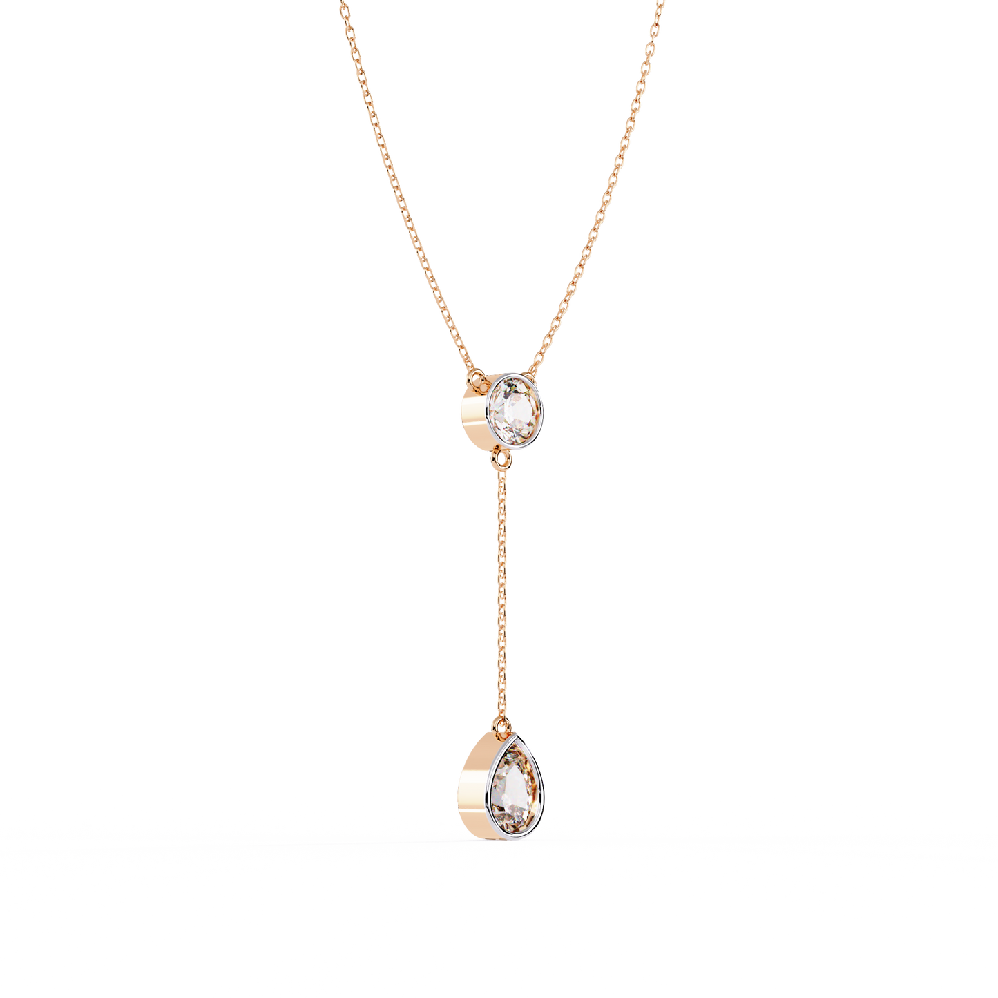 aurora pear diamond necklace - espira fine gems