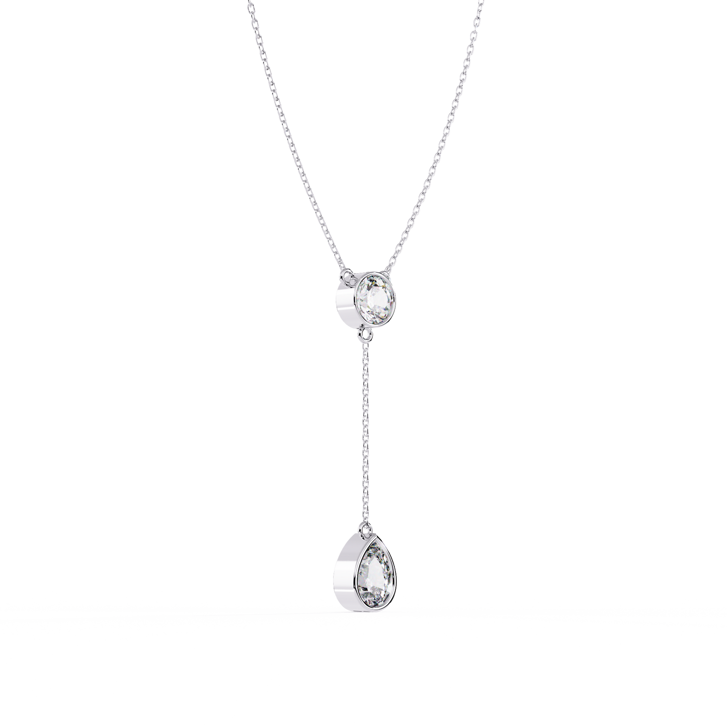 aurora pear diamond necklace - espira fine gems