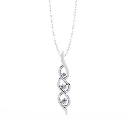 Verdant Round Diamond Necklace - Espira Fine Gems