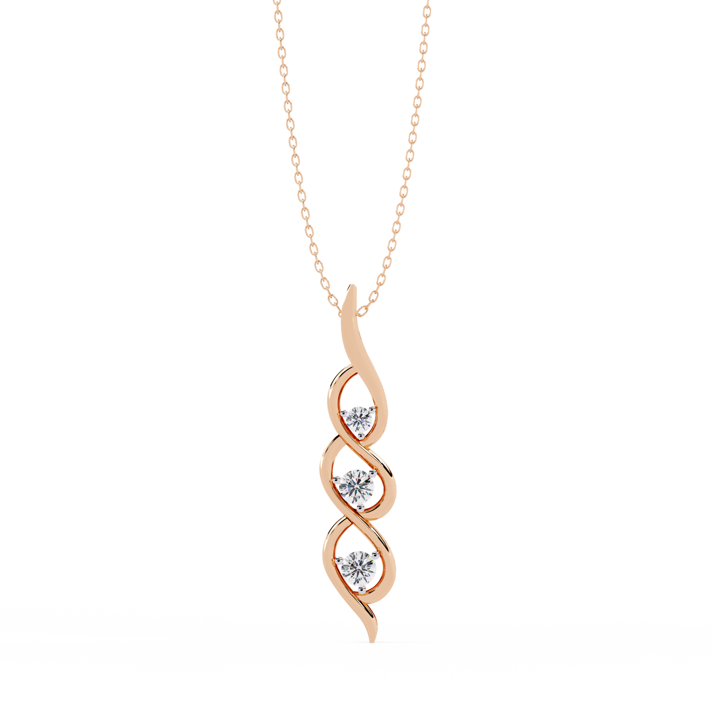 verdant round diamond necklace - espira fine gems