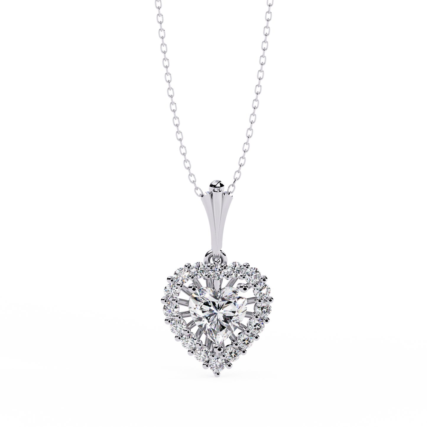 sequoia heart diamond necklace - espira fine gems