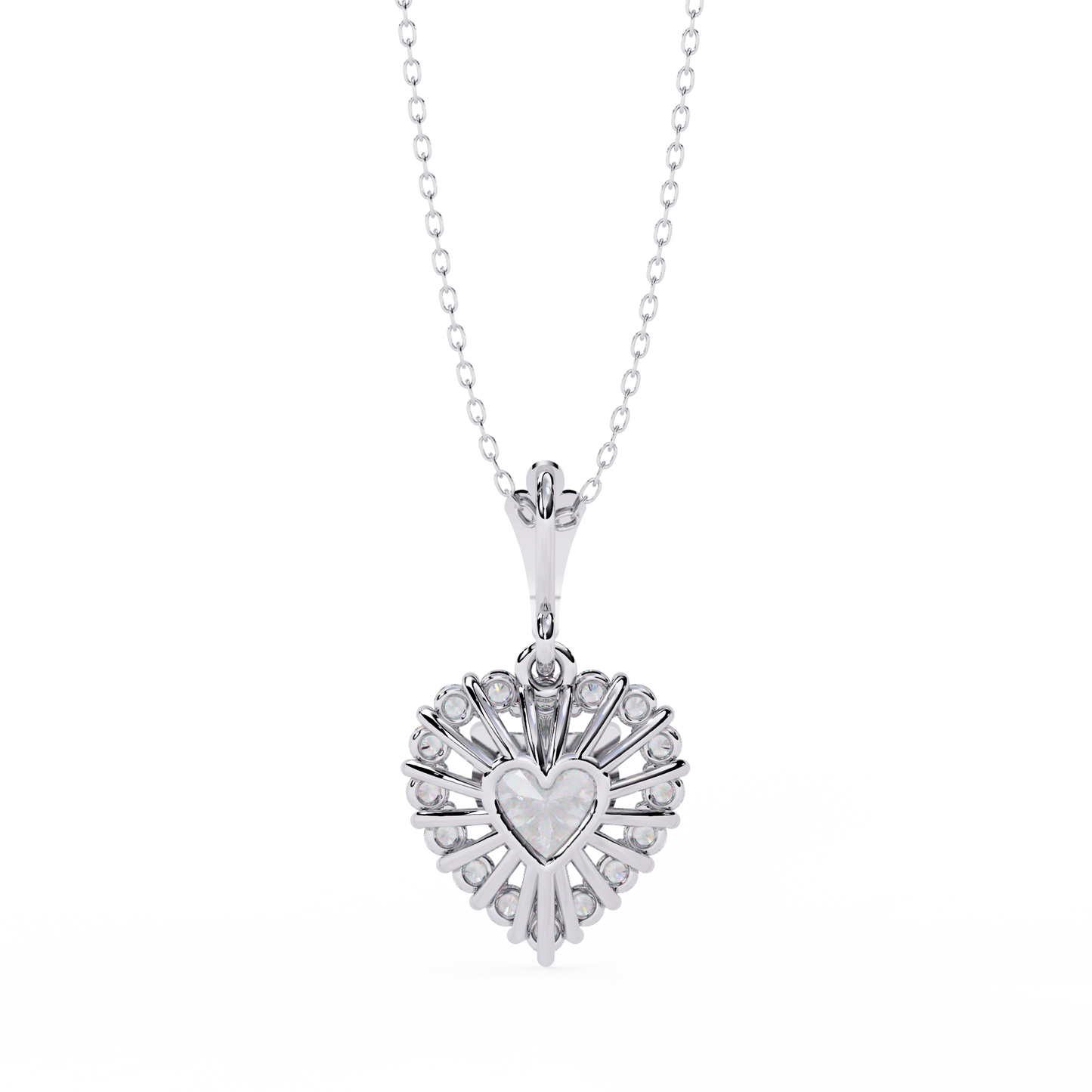 sequoia heart diamond necklace - espira fine gems