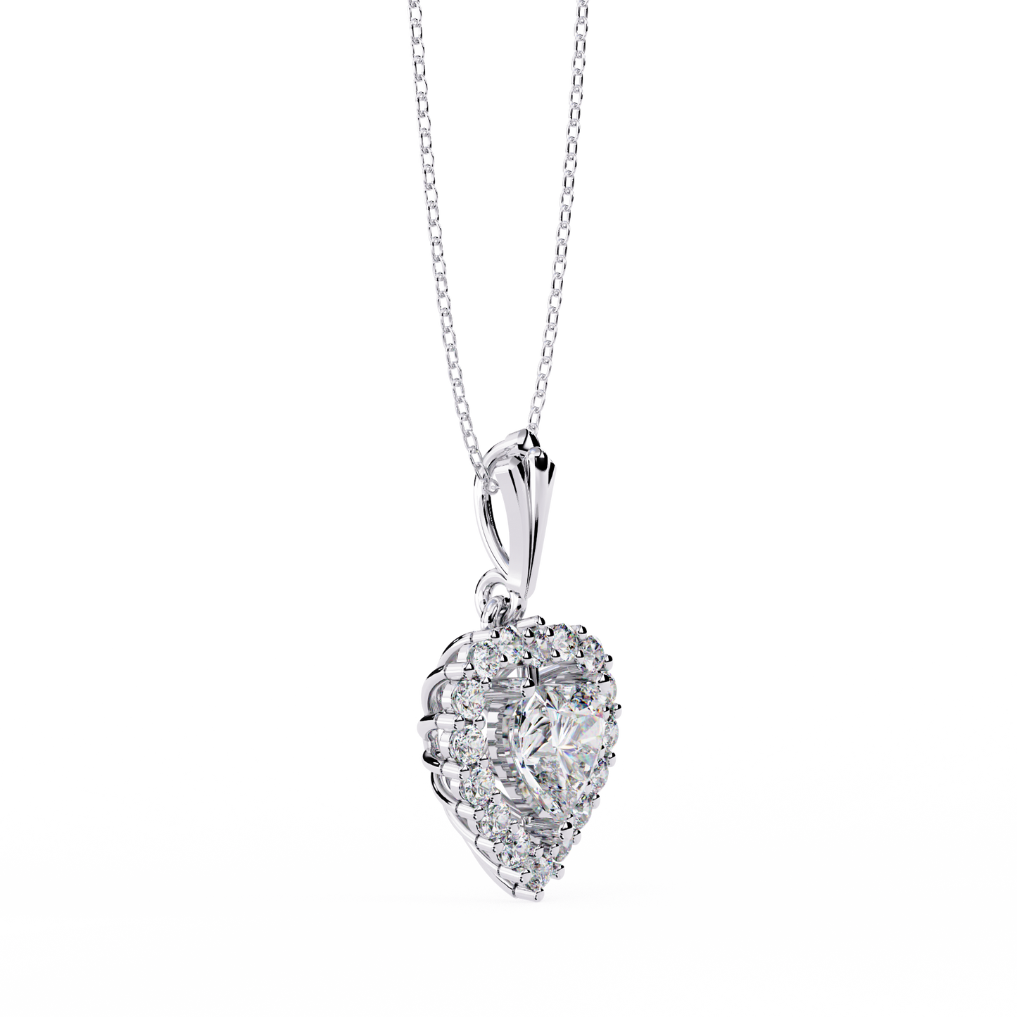 sequoia heart diamond necklace - espira fine gems