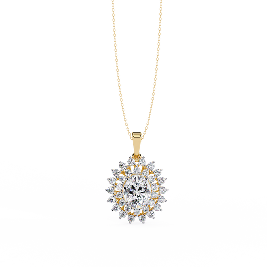 Dawn Oval Diamond Necklace