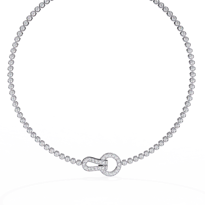 Tundra Round Diamond Necklace - Espira Fine Gems