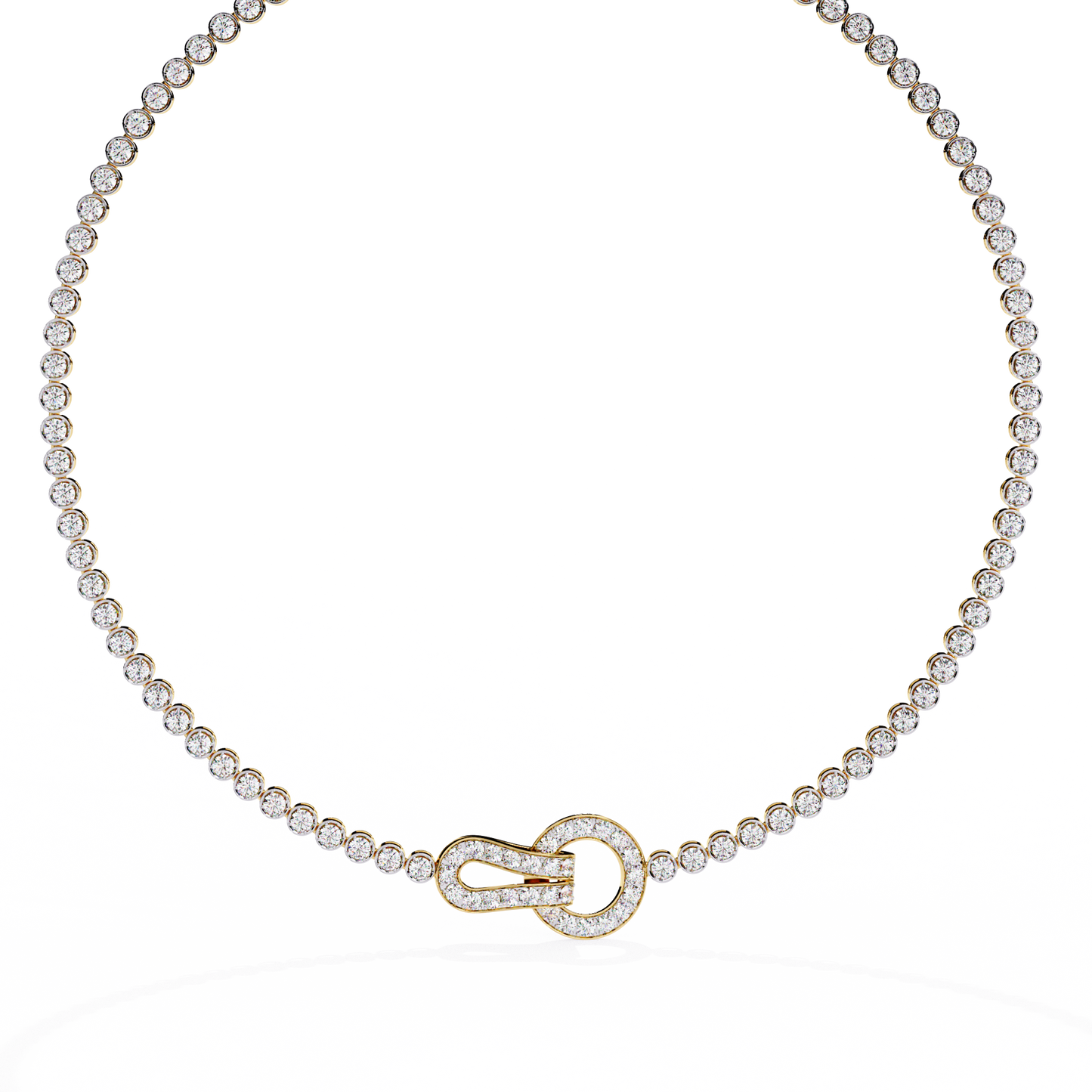 tundra round diamond necklace - espira fine gems