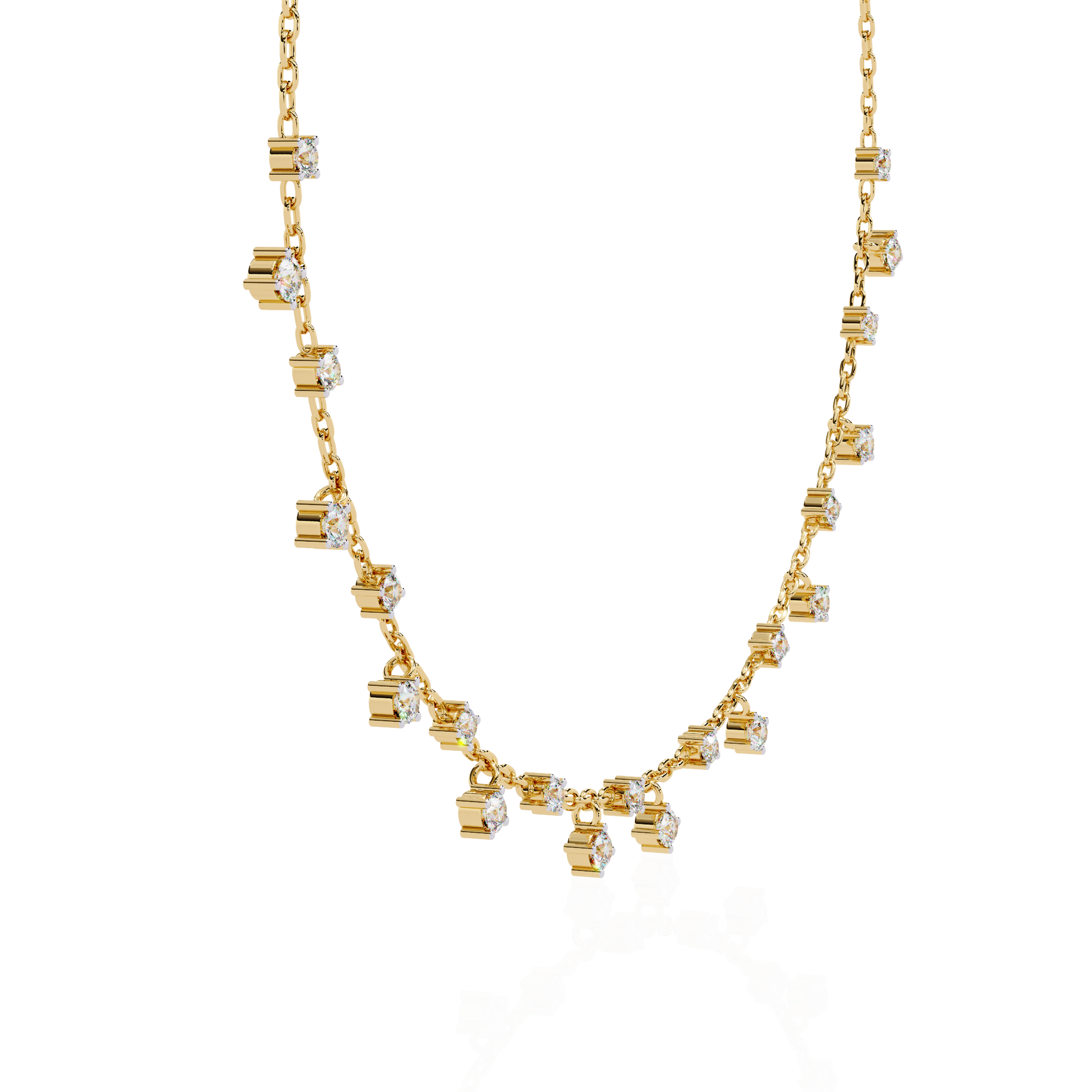 Emberlyn Round Diamond Necklace - Espira Fine Gems