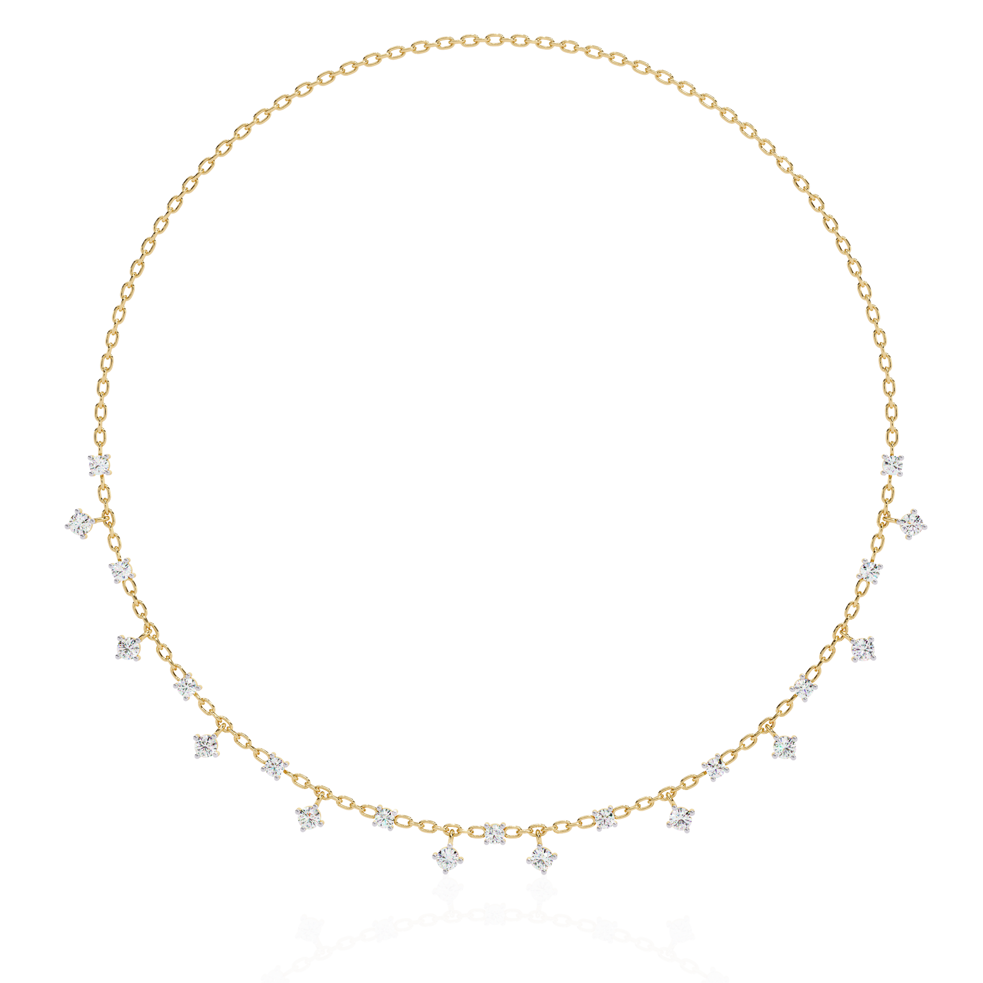 Emberlyn Round Diamond Necklace - Espira Fine Gems