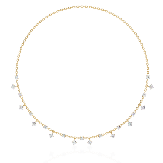 Emberlyn Round Diamond Necklace - Espira Fine Gems