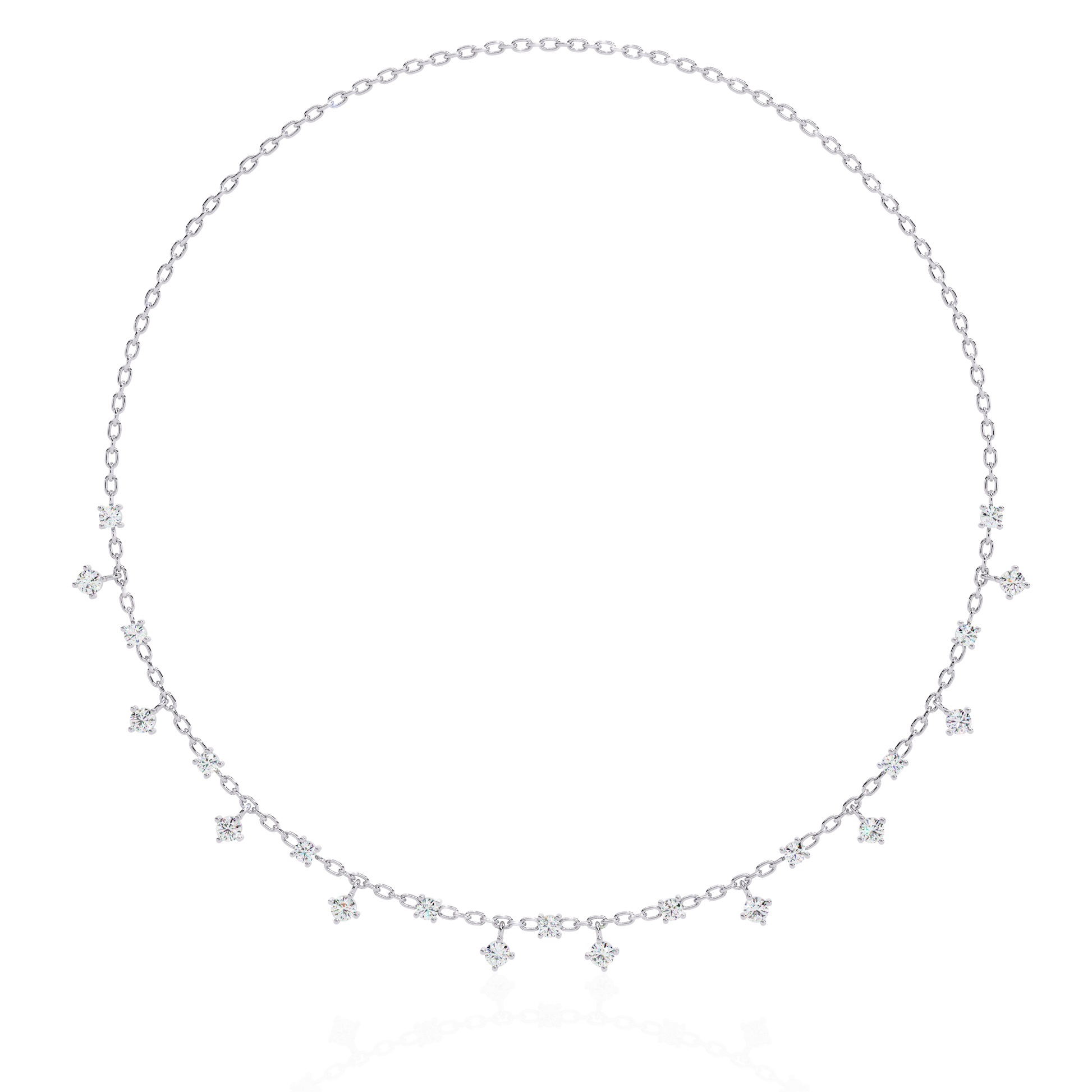 Emberlyn Round Diamond Necklace - Espira Fine Gems