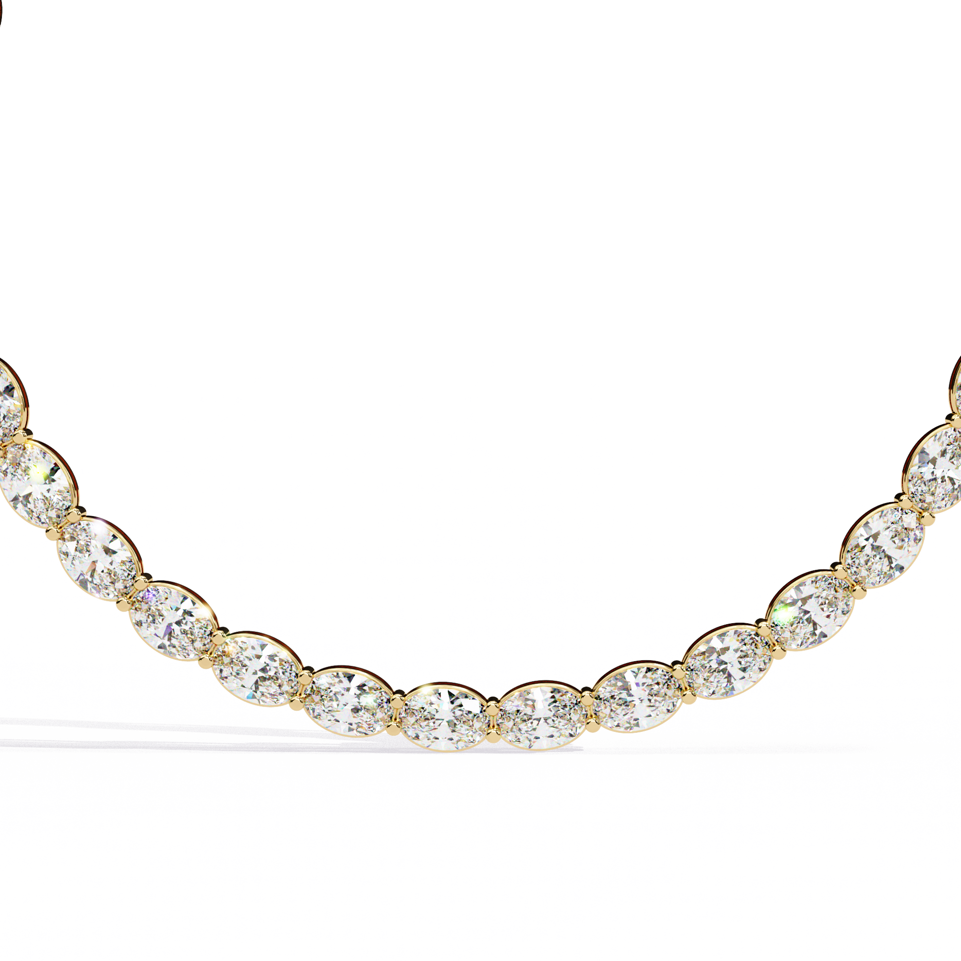 Opalique Oval Diamond Necklace - Espira Fine Gems