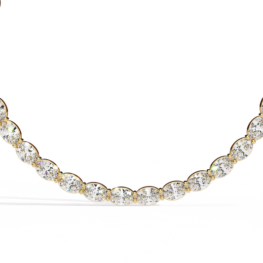 Opalique Oval Diamond Necklace - Espira Fine Gems