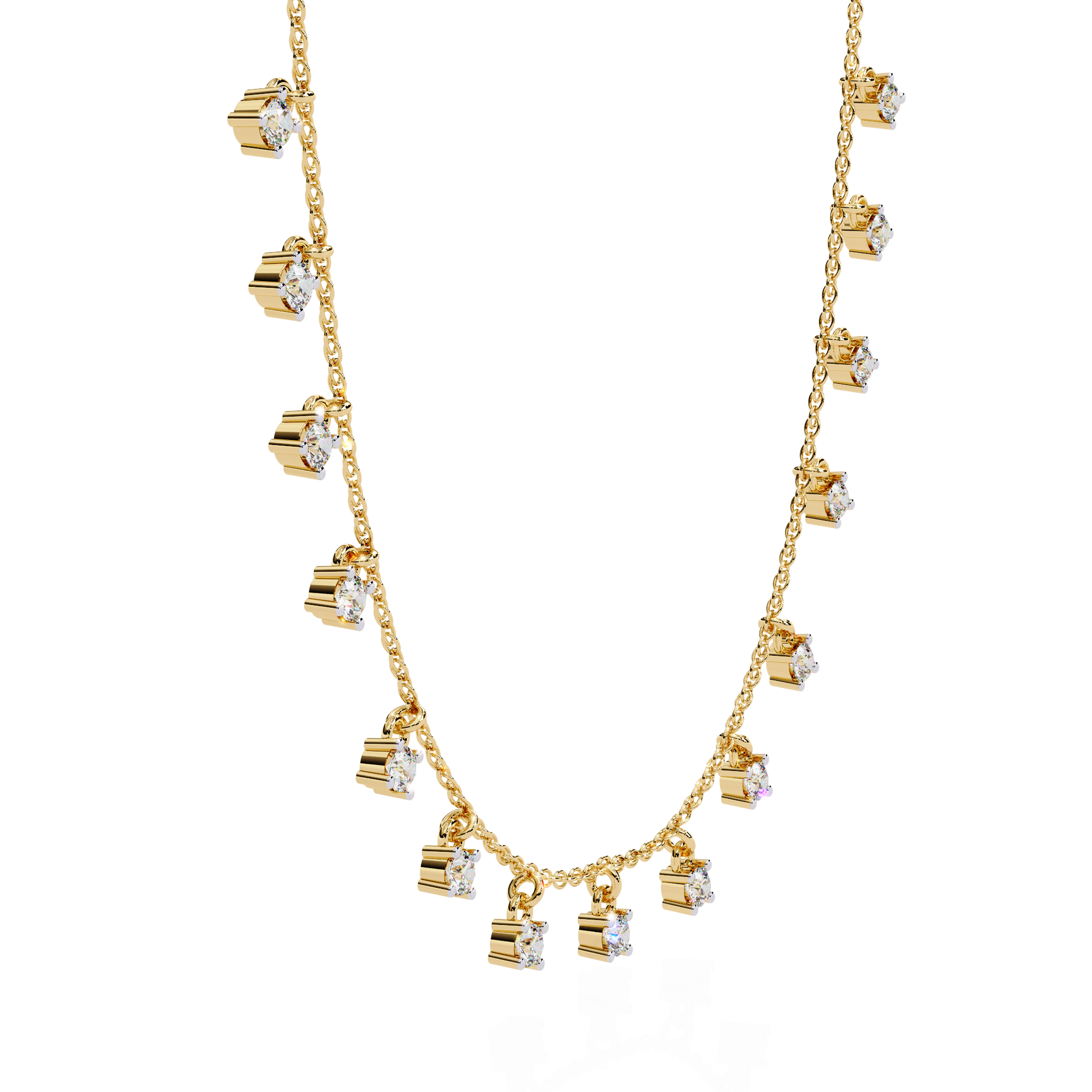 Opalique Round Diamond Necklace - Espira Fine Gems