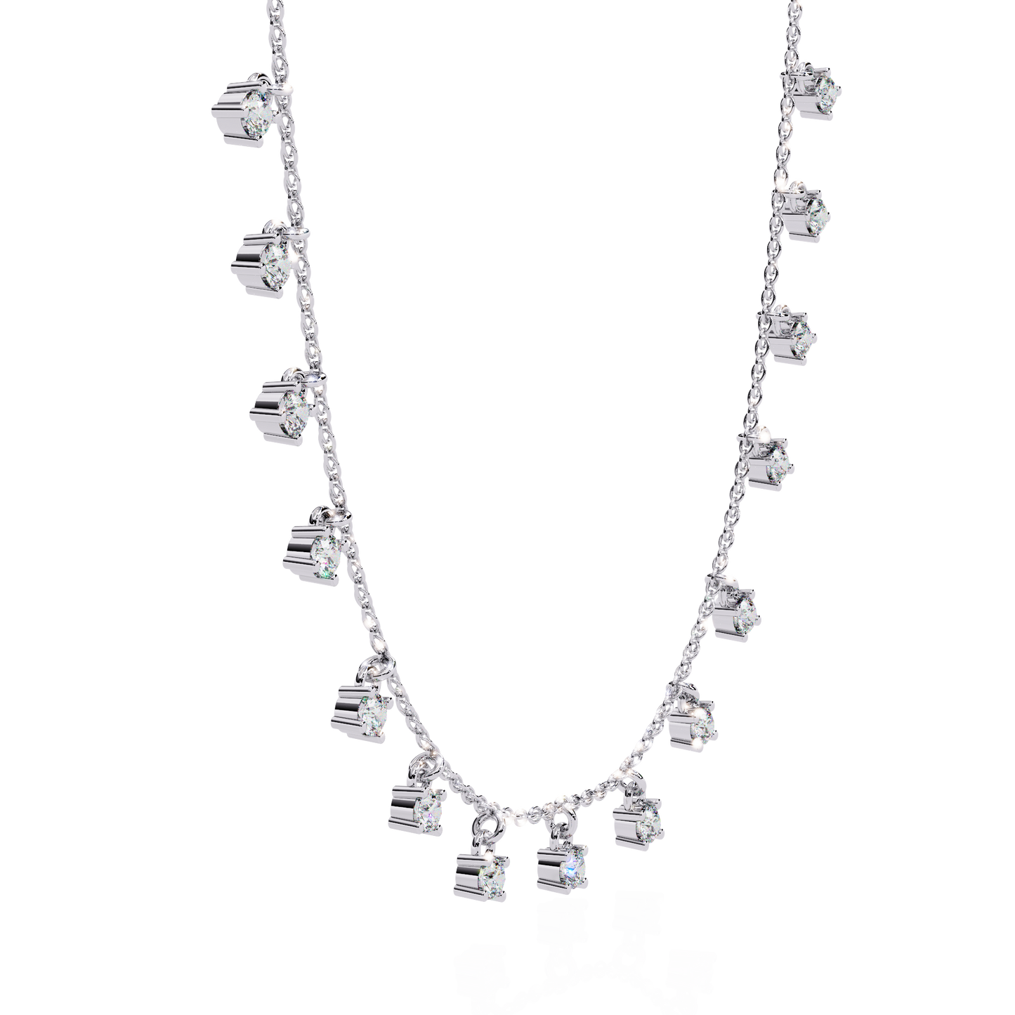 opalique round diamond necklace - espira fine gems