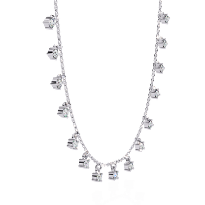 Opalique Round Diamond Necklace - Espira Fine Gems