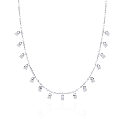 Opalique Round Diamond Necklace - Espira Fine Gems