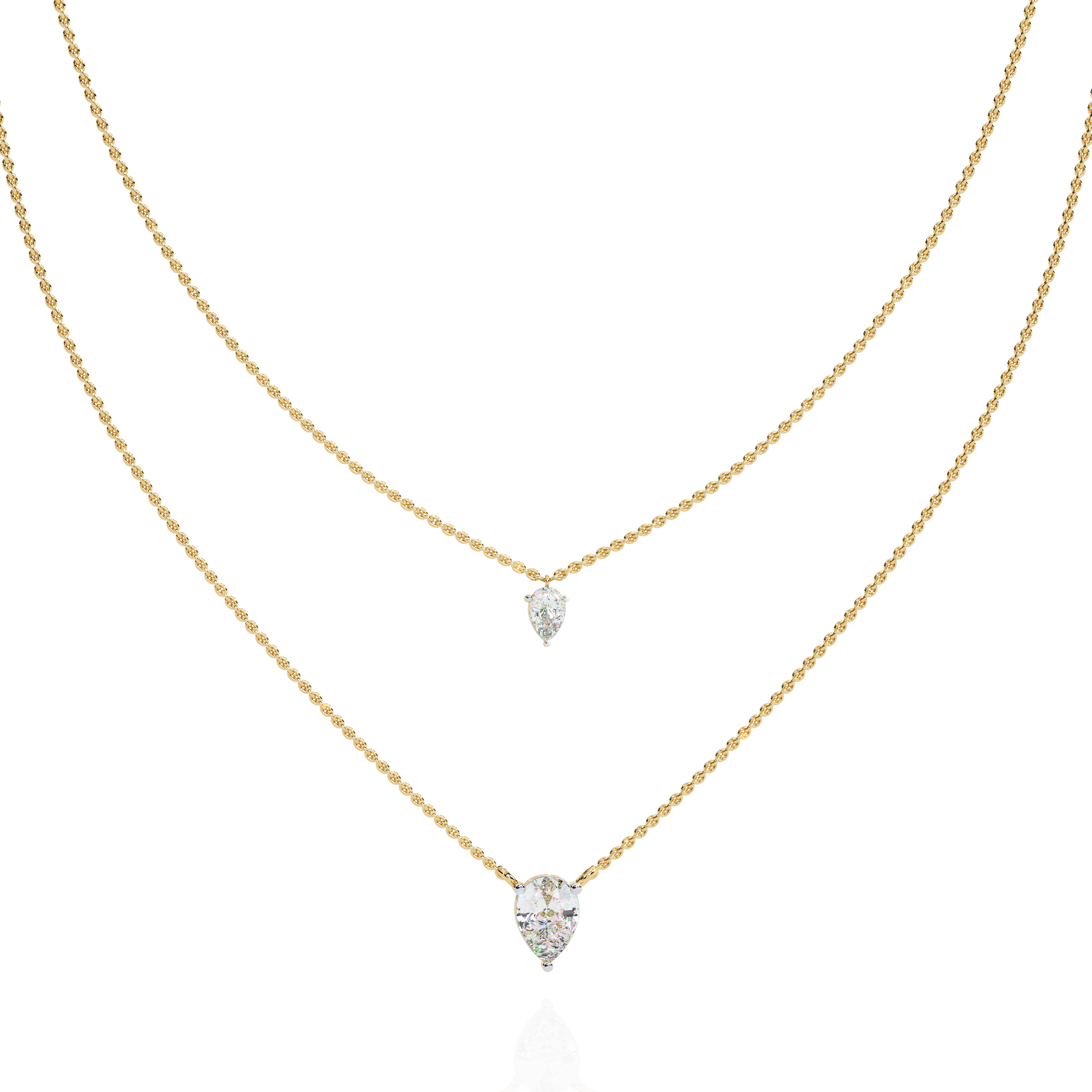 Isaluxe Pear Diamond Necklace - Espira Fine Gems