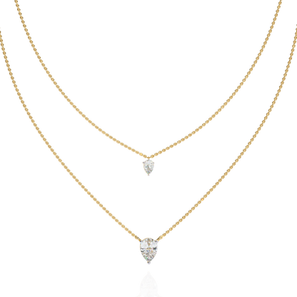 Isaluxe Pear Diamond Necklace - Espira Fine Gems