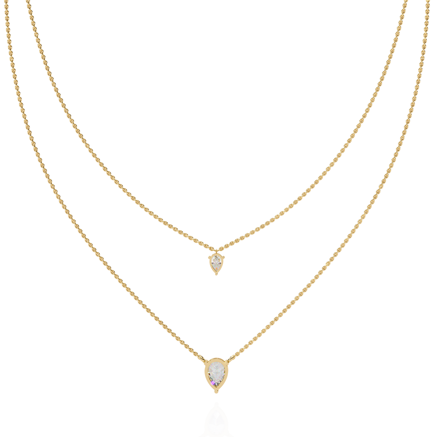 isaluxe pear diamond necklace - espira fine gems