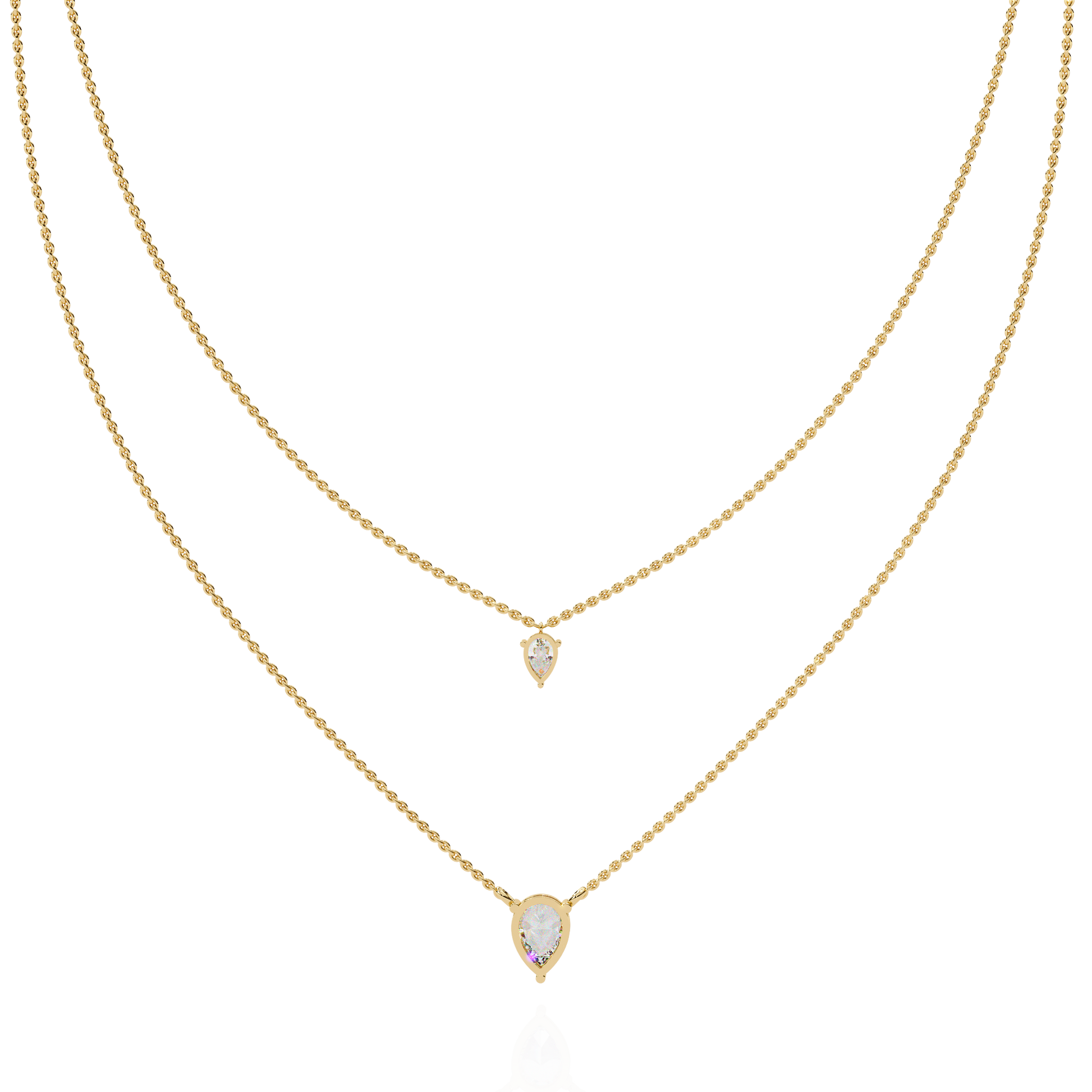 Isaluxe Pear Diamond Necklace - Espira Fine Gems