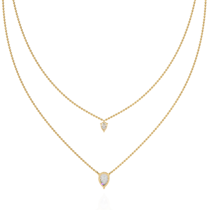 Isaluxe Pear Diamond Necklace - Espira Fine Gems