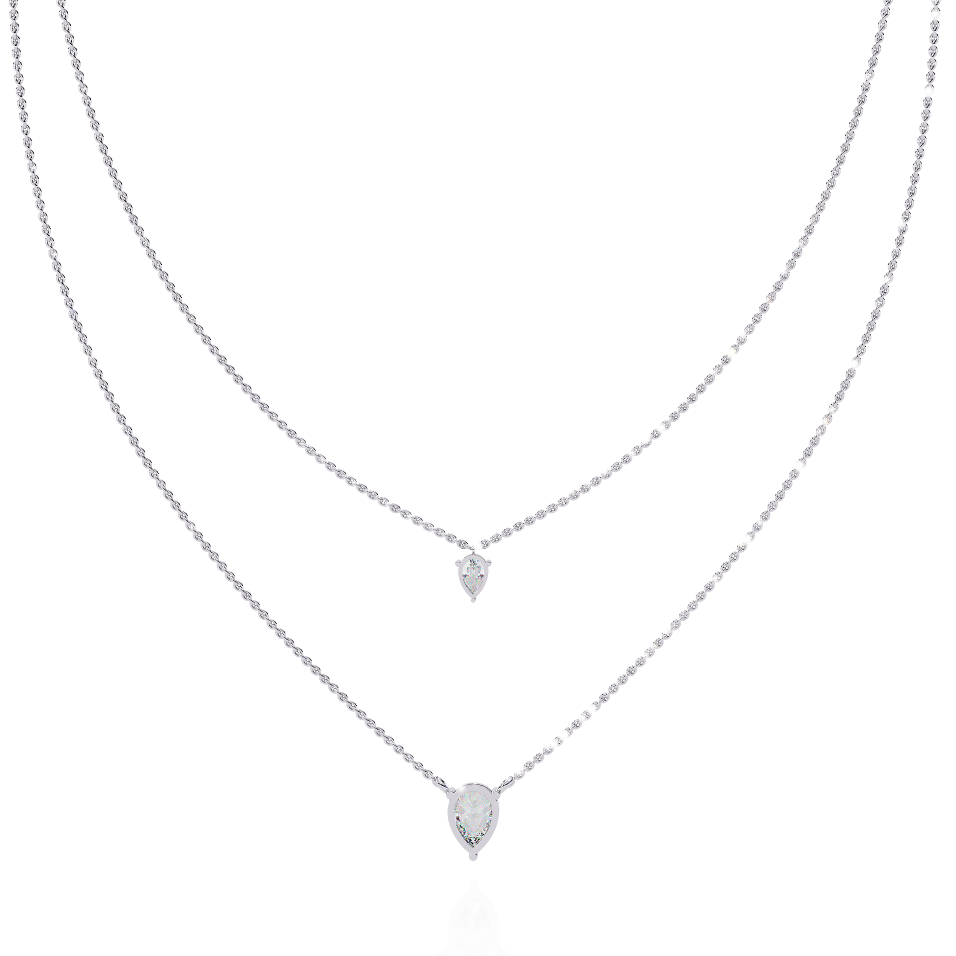 Isaluxe Pear Diamond Necklace - Espira Fine Gems