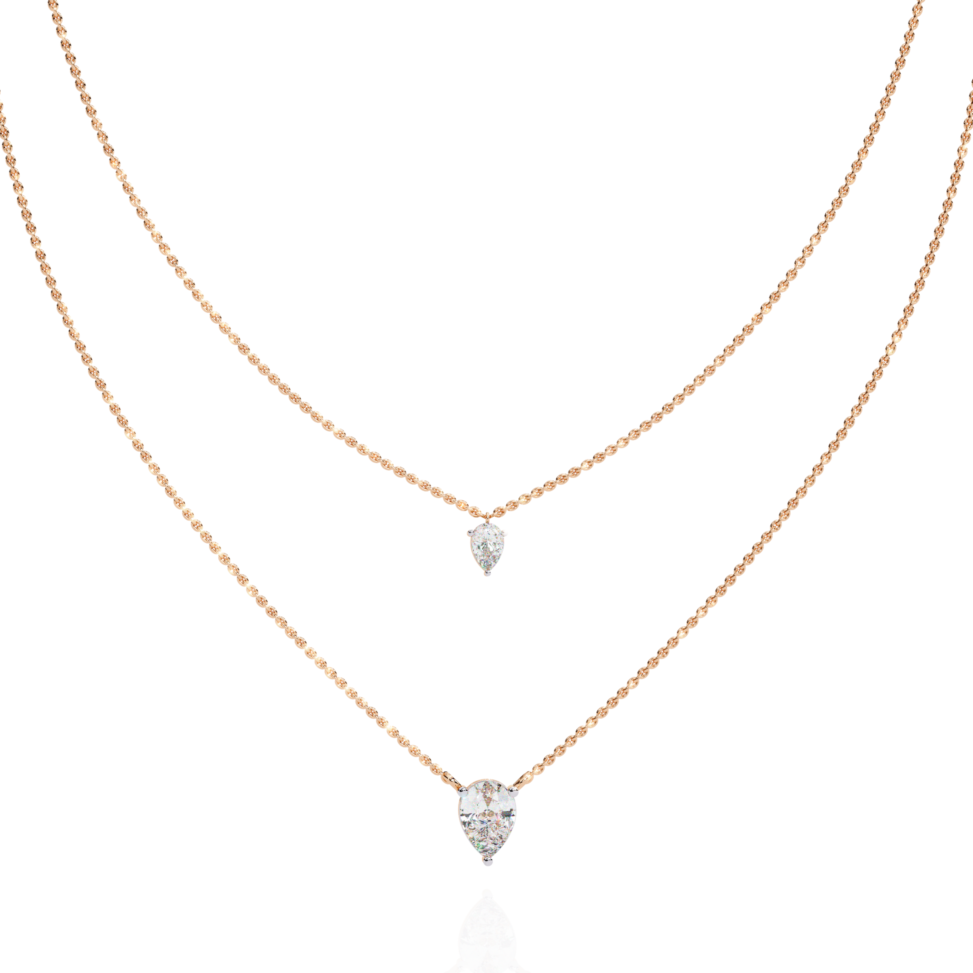 Isaluxe Pear Diamond Necklace - Espira Fine Gems