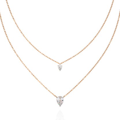 Isaluxe Pear Diamond Necklace - Espira Fine Gems