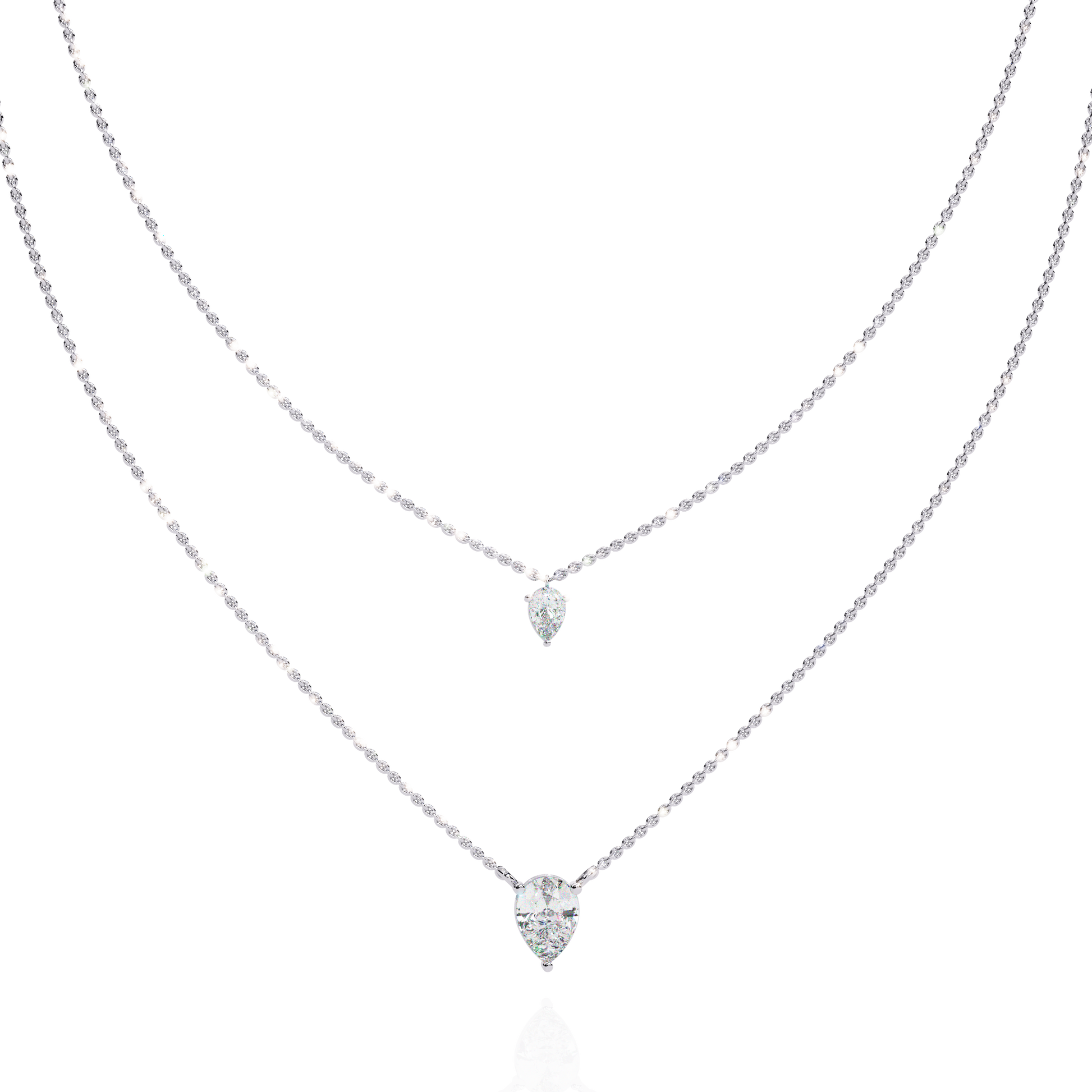 Isaluxe Pear Diamond Necklace - Espira Fine Gems