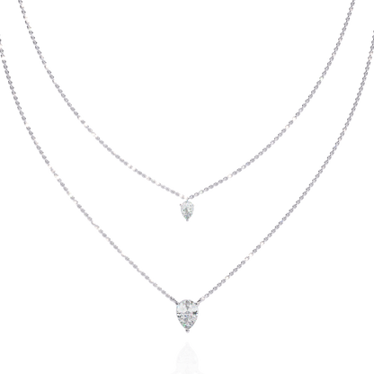 Isaluxe Pear Diamond Necklace - Espira Fine Gems