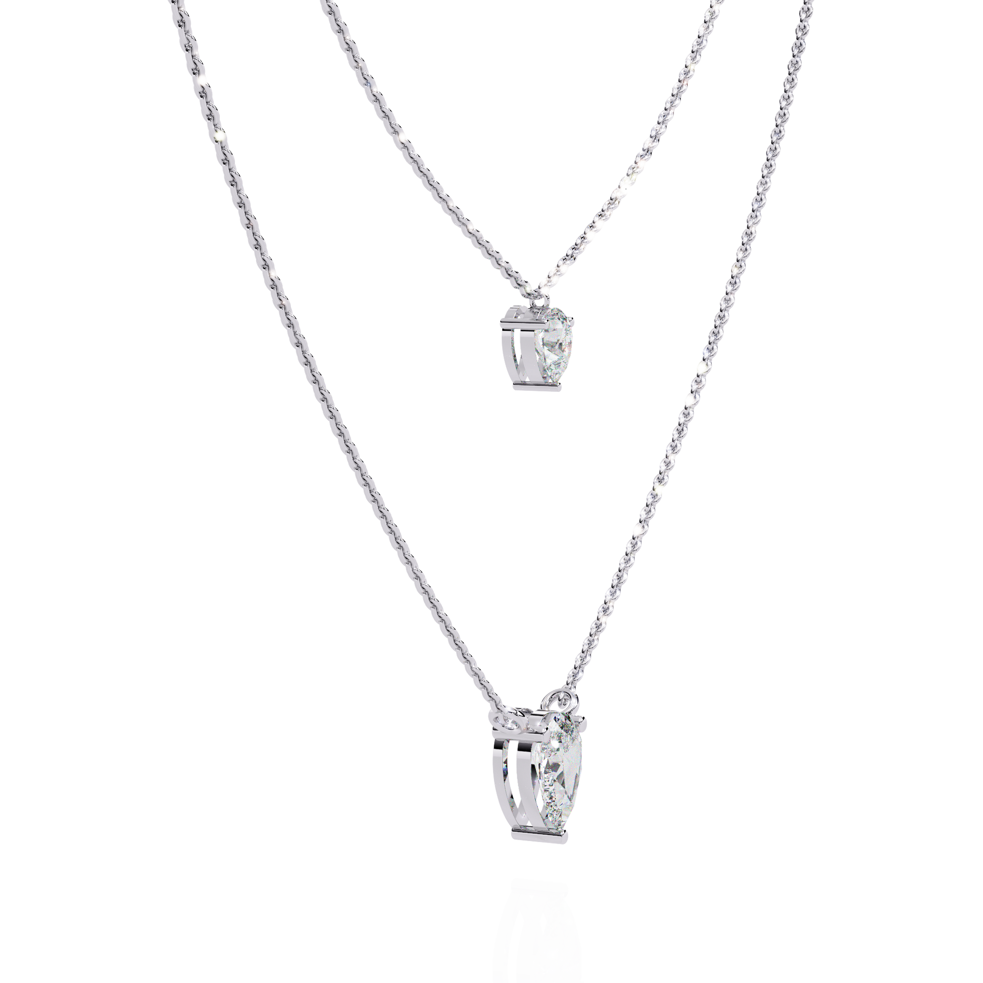 Isaluxe Pear Diamond Necklace - Espira Fine Gems