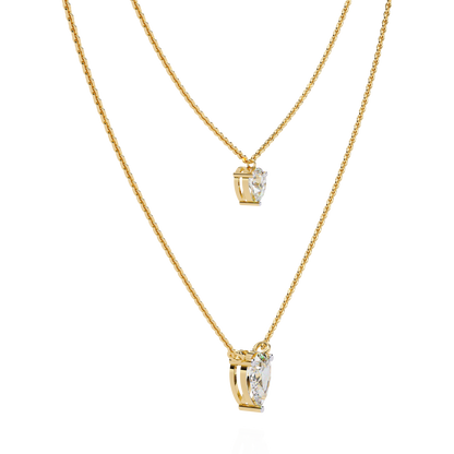 Isaluxe Pear Diamond Necklace - Espira Fine Gems