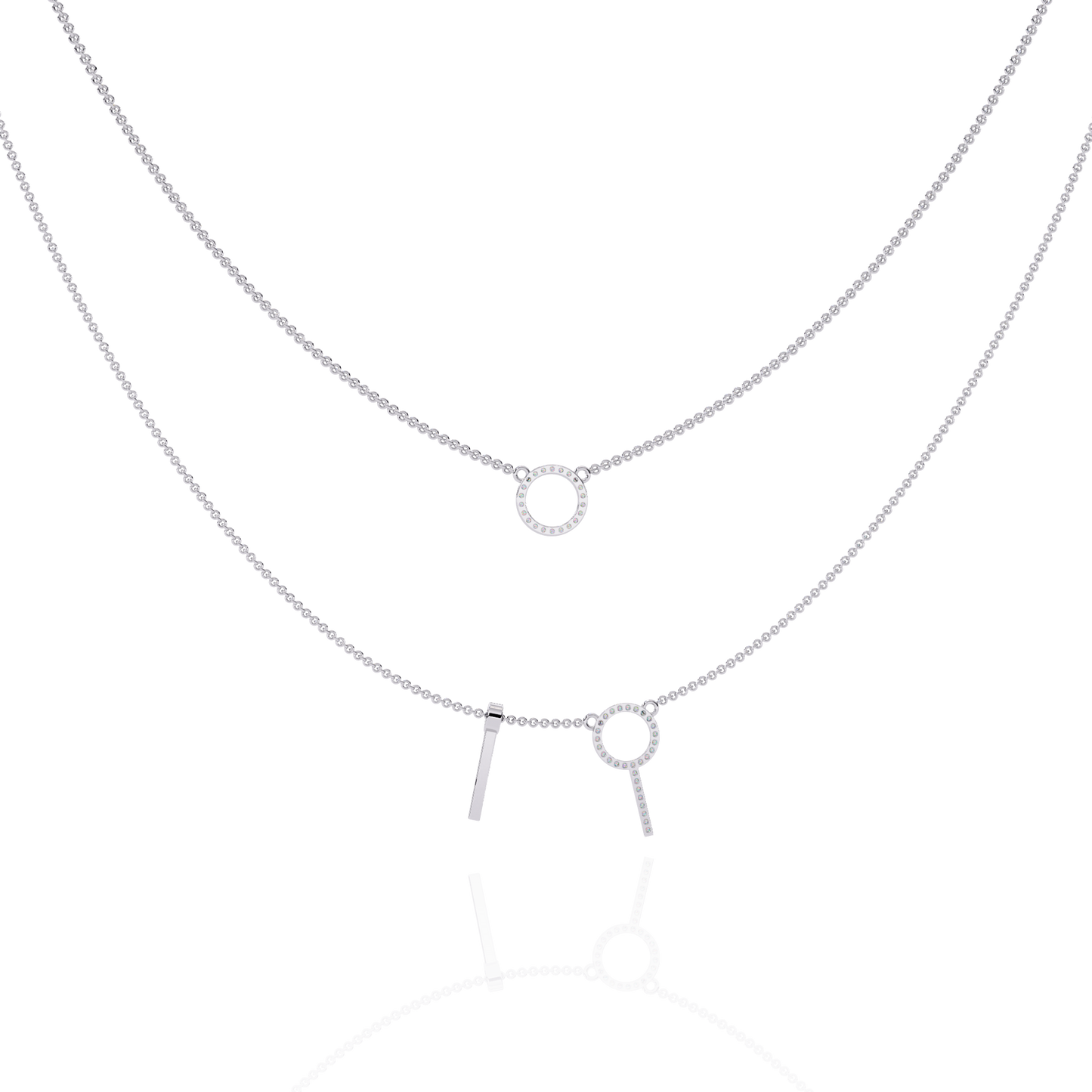 luminara round diamond necklace - espira fine gems