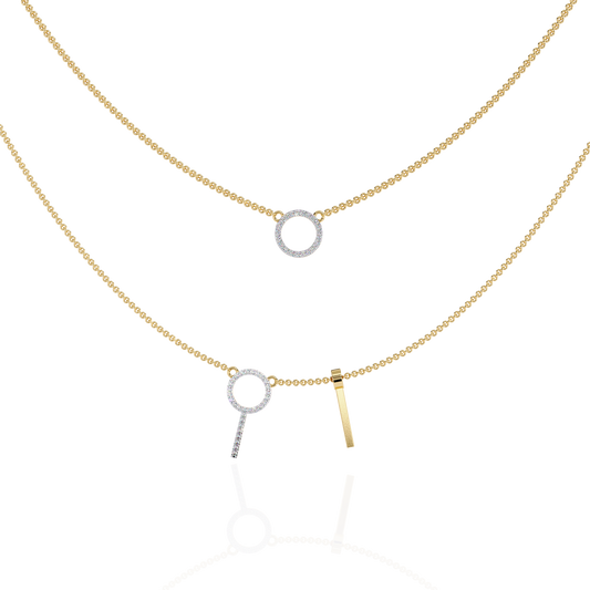 Luminara Round Diamond Necklace - Espira Fine Gems