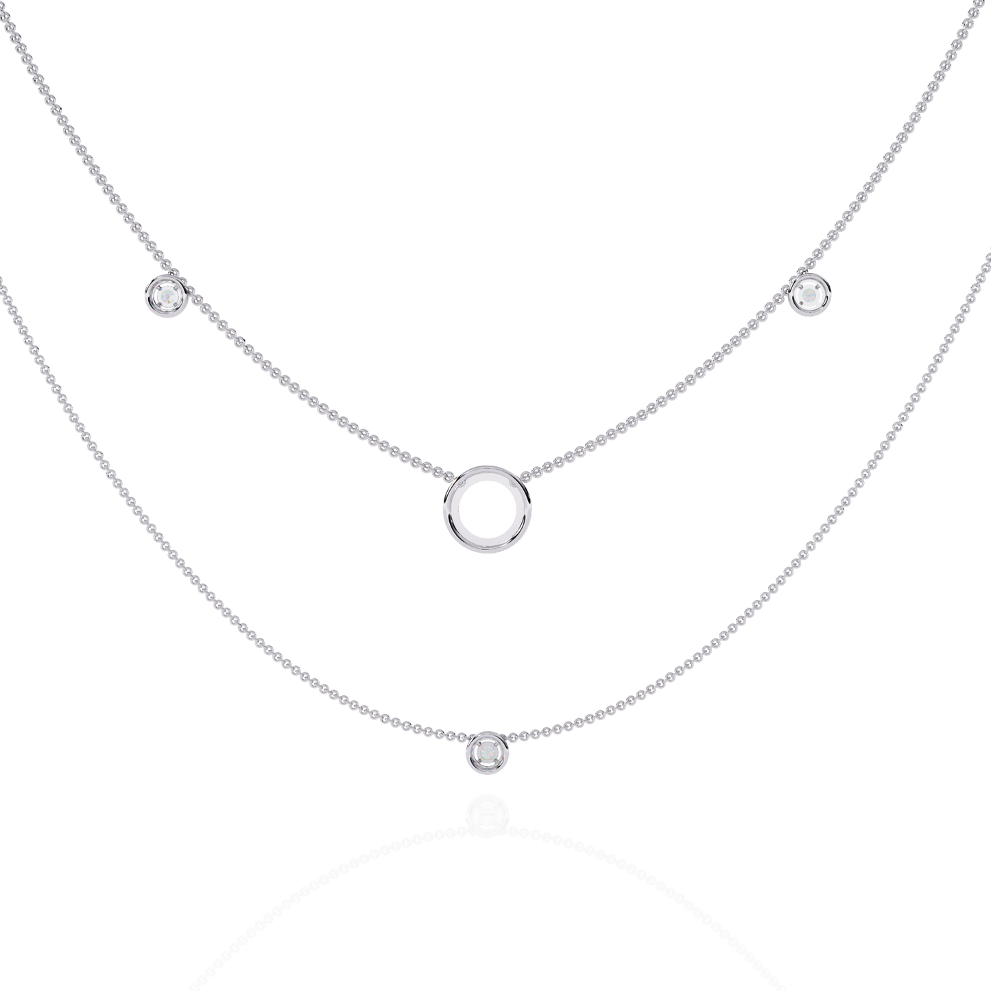 velorea round diamond necklace - espira fine gems