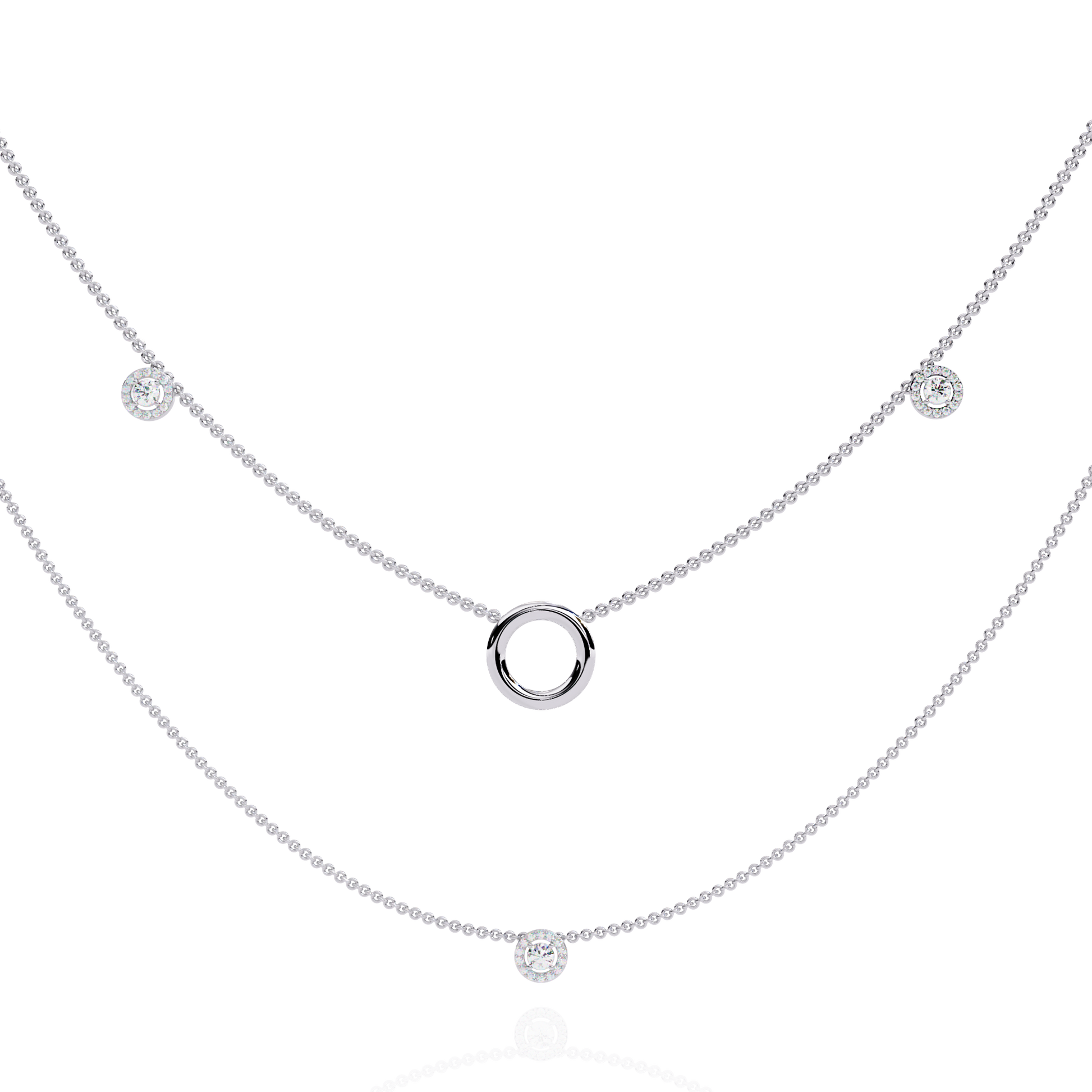 Velorea Round Diamond Necklace - Espira Fine Gems