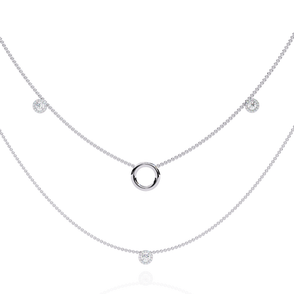 Velorea Round Diamond Necklace - Espira Fine Gems